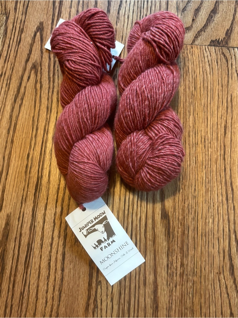 Juniper Moon Farm Yarn Lot of 2 Moonshine 20 Wool Alpaca Silk Worsted Knitting